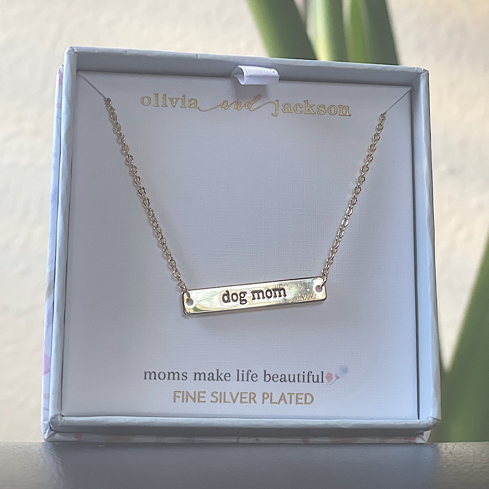 Dog Mom Gold Necklace — Olivia and Jackson - Picture 2 of 15